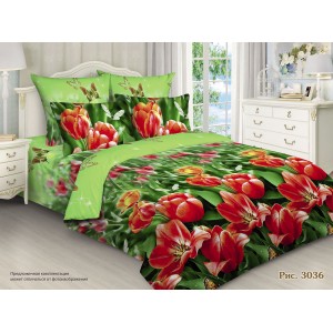 Постельное белье С Тюльпанами бязь, наволочки 70х70см