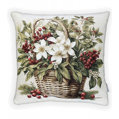 Гобеленовая наволочка "Корзина с лилиями" (45х45)