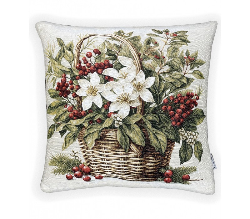 Гобеленовая наволочка "Корзина с лилиями" (45х45)
