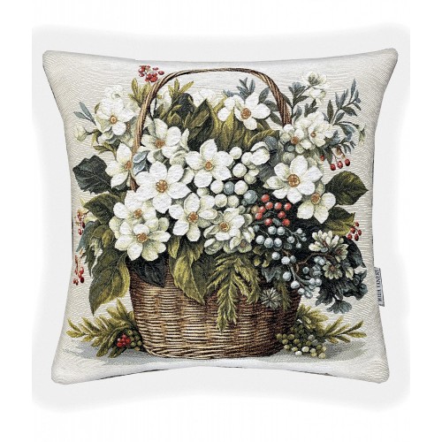 Гобеленовая наволочка "Корзина с нарциссами" (45х45)