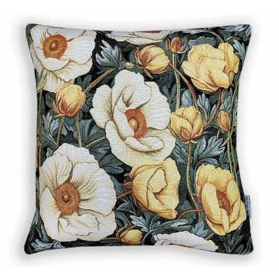 Гобеленовая наволочка "Белые маки" (45х45)