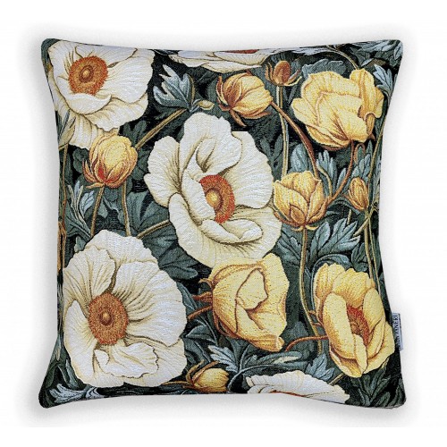 Гобеленовая наволочка "Белые маки" (45х45)