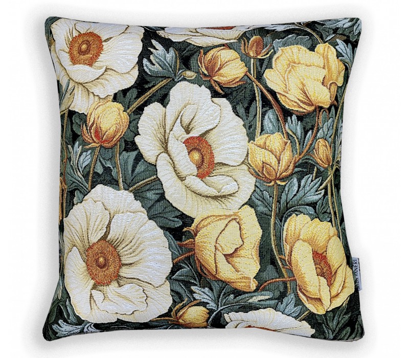 Гобеленовая наволочка "Белые маки" (45х45)