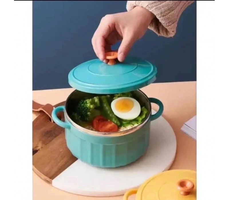Миска для лапши с крышкой и двумя ручками