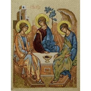 Гобеленовое Панно "Икона Троица" (27х35)