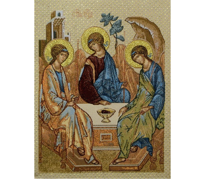 Гобеленовое Панно "Икона Троица" (27х35)