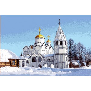 Гобеленовое Панно "Суздаль. Собор Покровского монастыря" (26х17)