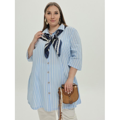 Рубашка "Адлер" голубая полоска