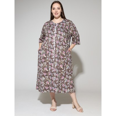 Халат Зима коричневый