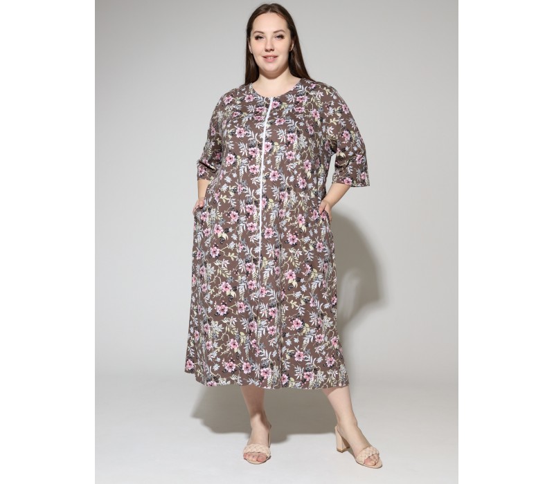 Халат Зима коричневый 