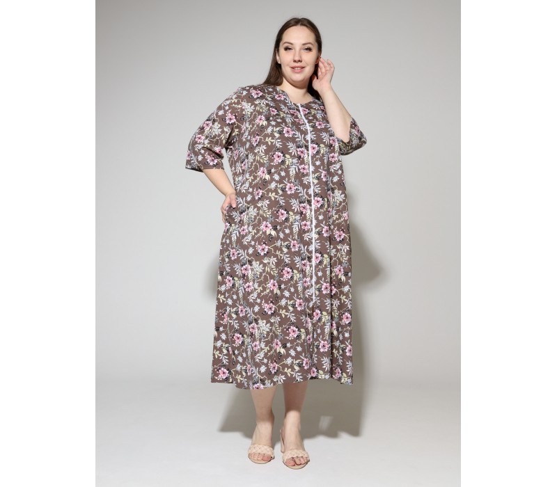 Халат Зима коричневый 