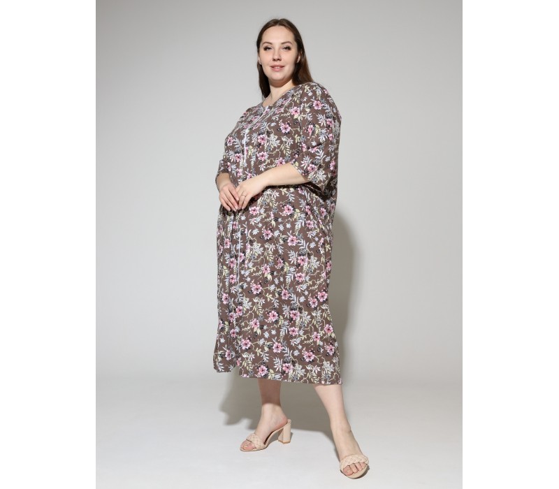 Халат Зима коричневый 