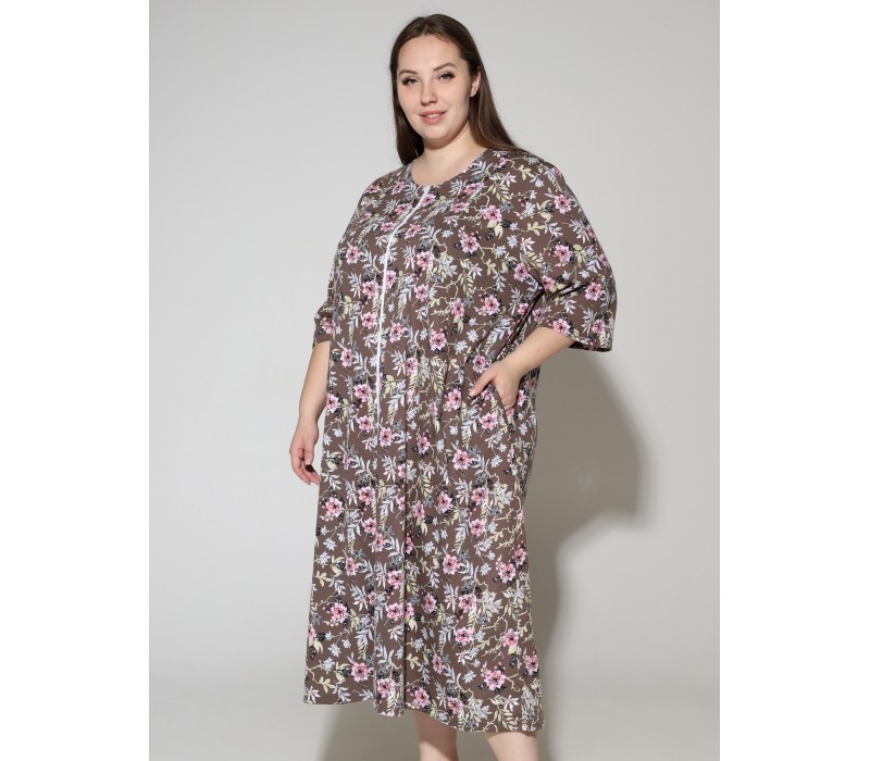 Халат Зима коричневый 