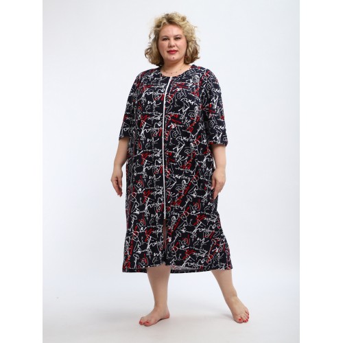 Халат "Зима" черный