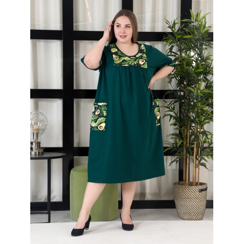 Платье "Сусанна" авокадо темно зеленый