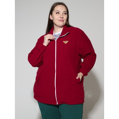 Куртка флис темно-красная