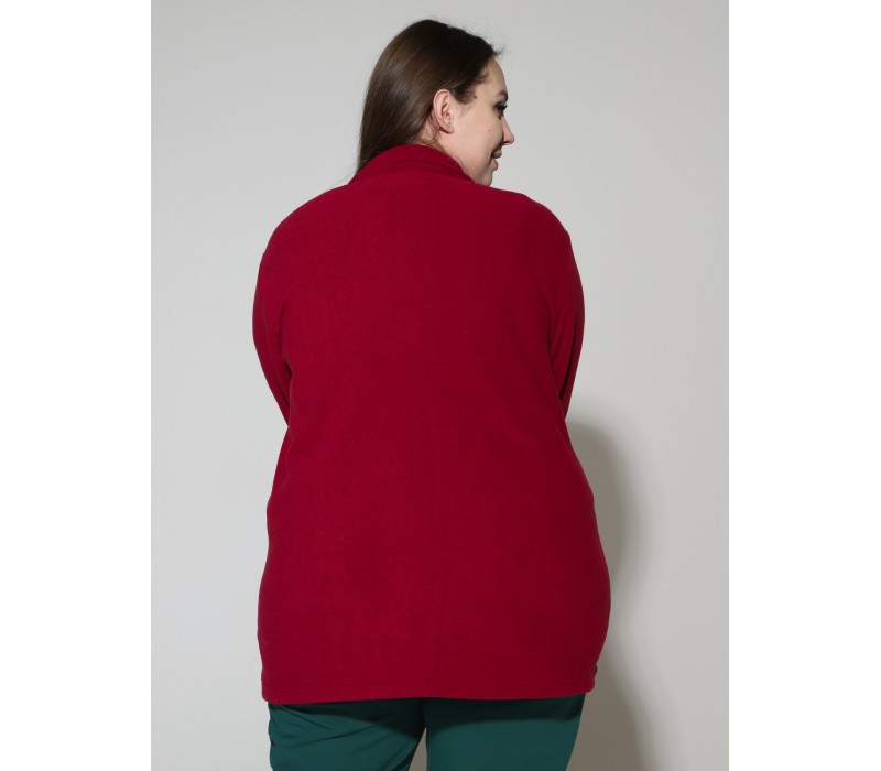 Куртка флис темно-красная 