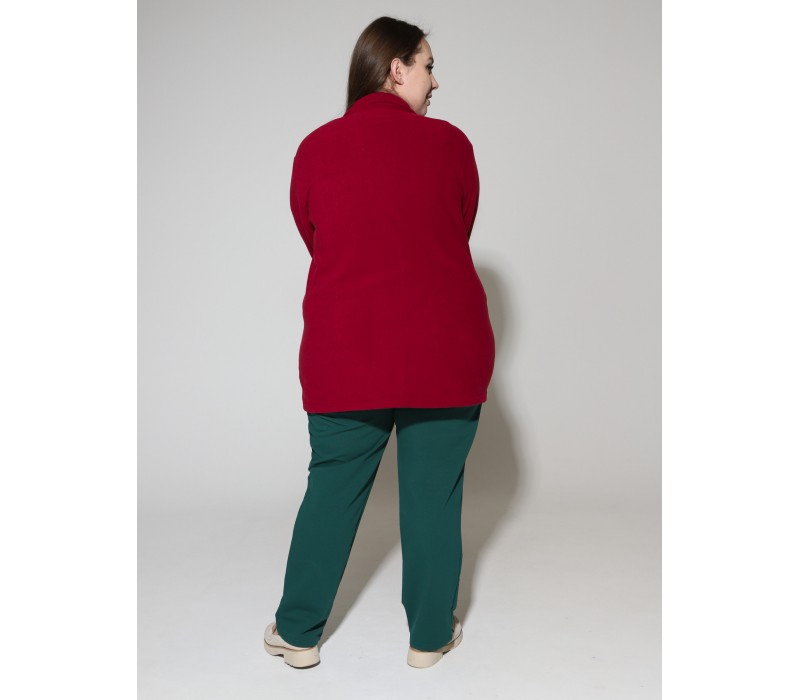 Куртка флис темно-красная 