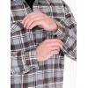 Рубашка мужская фуле (серый,коричневый) 