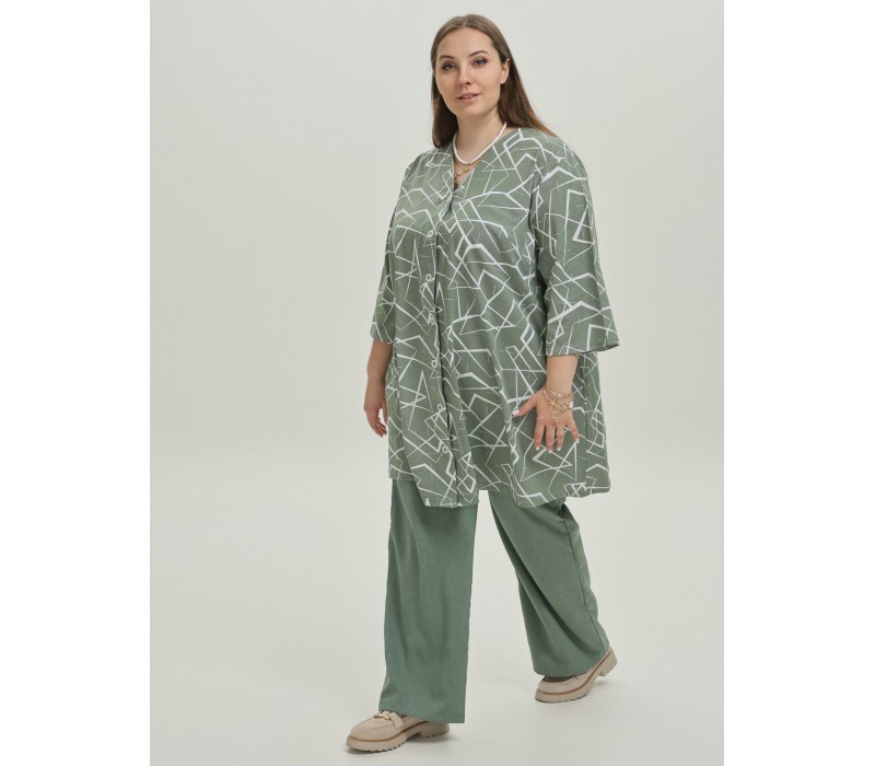 Рубашка Виктория зеленая 