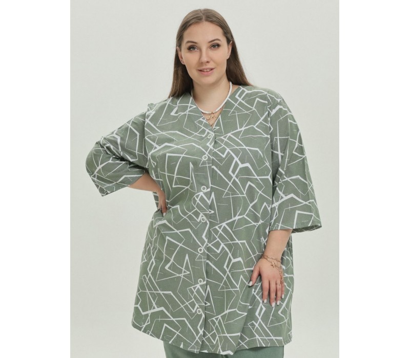 Рубашка Виктория зеленая 
