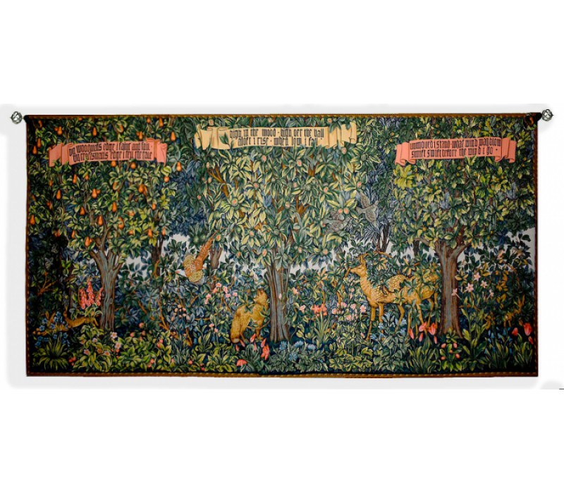 Гобеленовое панно "Лесные обитатели день (У.Моррис)" (145х318)