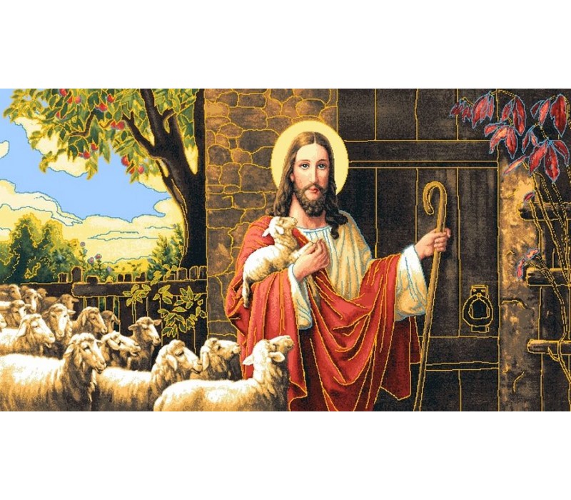 Гобеленовое Панно "Пастух и овцы" (100х50)