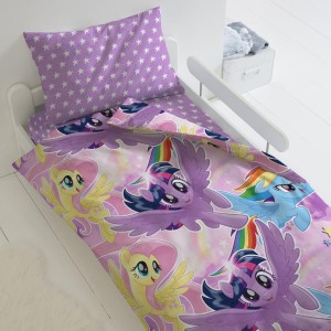 Детское постельное белье My Little Pony Небесные пони, поплин 1.5сп, наволочка 70х70см
