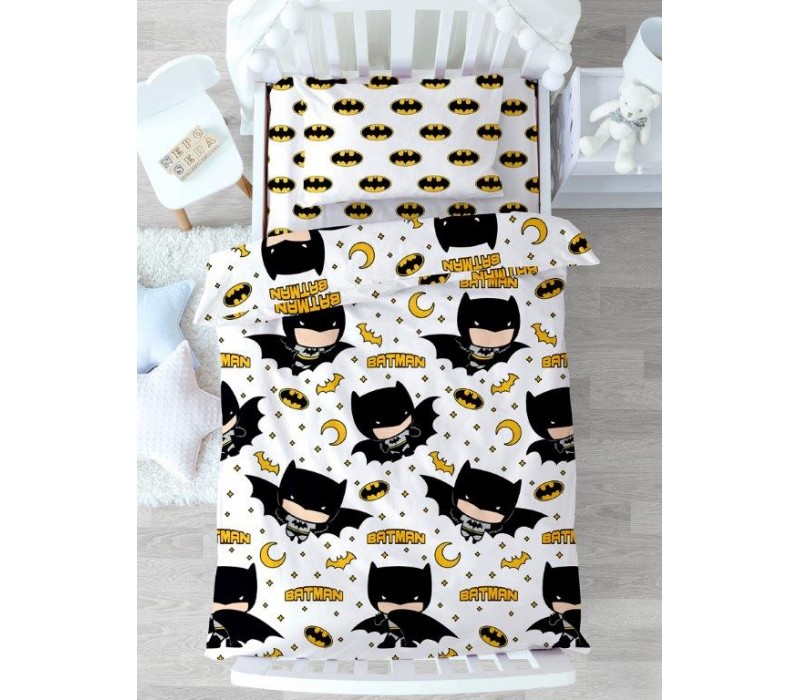 Детское постельное белье Бэтмен Маленькие Бэтмены, поплин ясельный, наволочка 40х60см