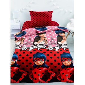 Детское постельное белье LadyBug Маринет и Леди Баг, поплин 1.5сп, наволочка 70х70см