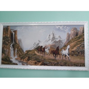 Гобеленовая картина "Вдоль реки" (70х35)