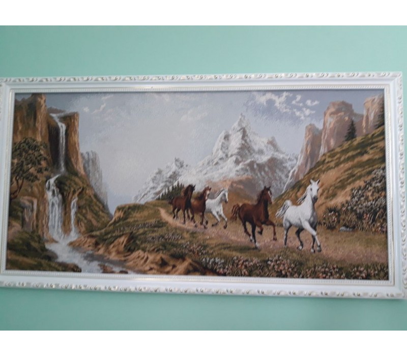 Гобеленовая картина "Вдоль реки" (70х35)